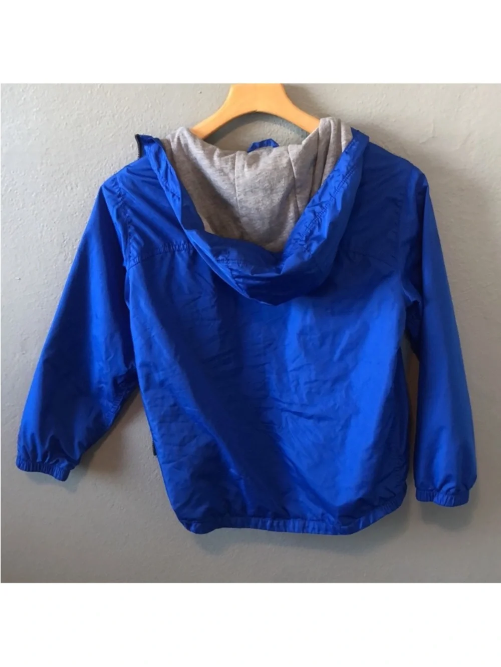 GAP Boys Blue Hooded Windbreaker Jacket Size Large